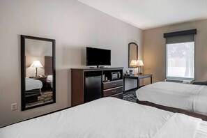 Standard Room, 2 Queen Beds, Accessible, Non Smoking | Desk, laptop workspace, blackout drapes, iron/ironing board