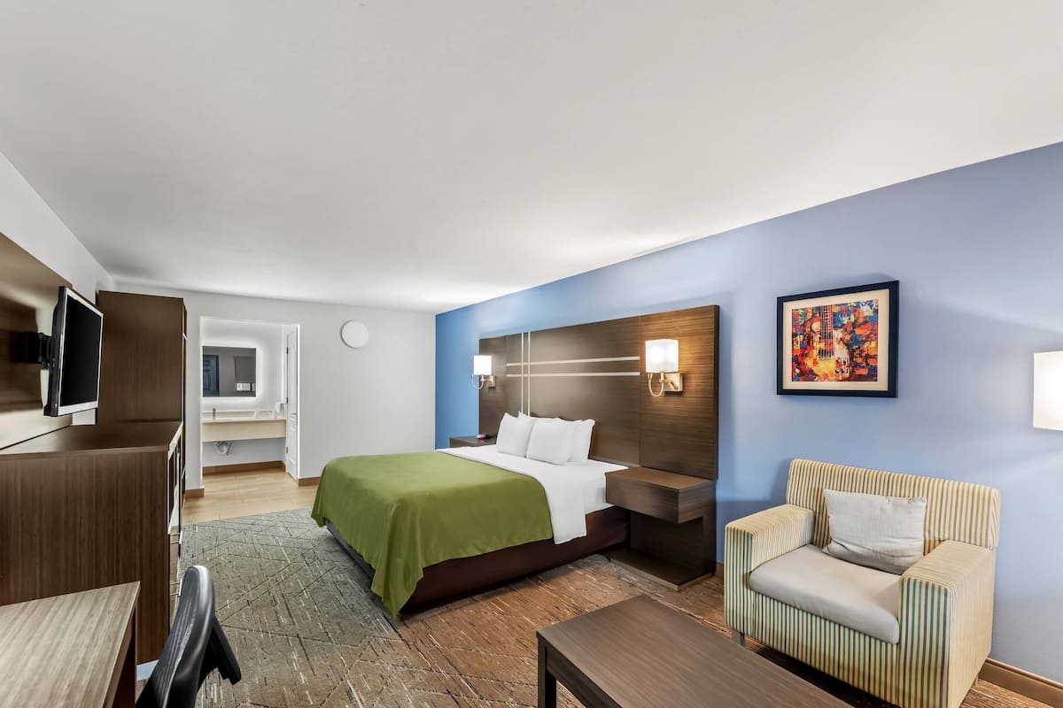 Suite, 1 King Bed, Non Smoking | Desk, blackout drapes, iron/ironing board, free cribs/infant beds
