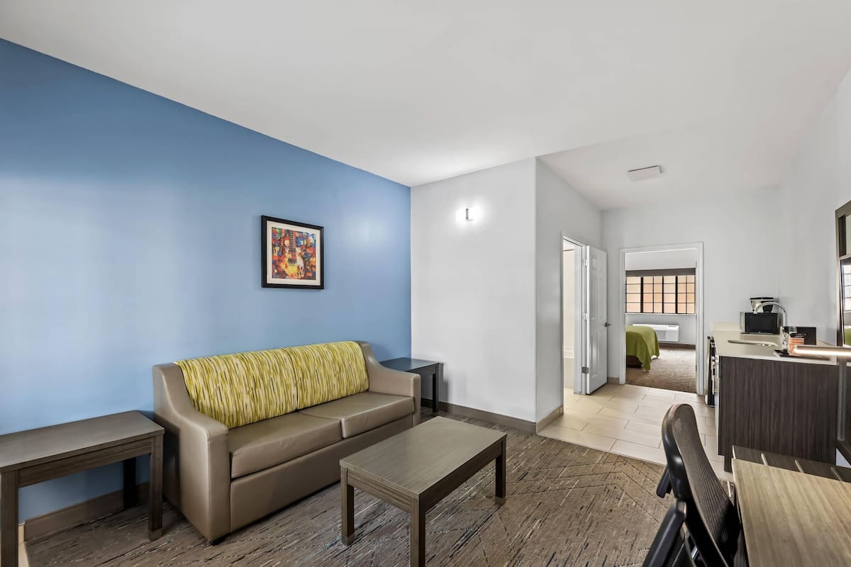 Suite, 1 King Bed, Non Smoking | Desk, blackout drapes, iron/ironing board, free cribs/infant beds