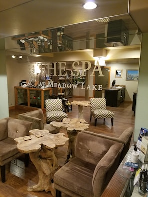 Hot tub, body treatments, aromatherapy, hot stone massages, facials