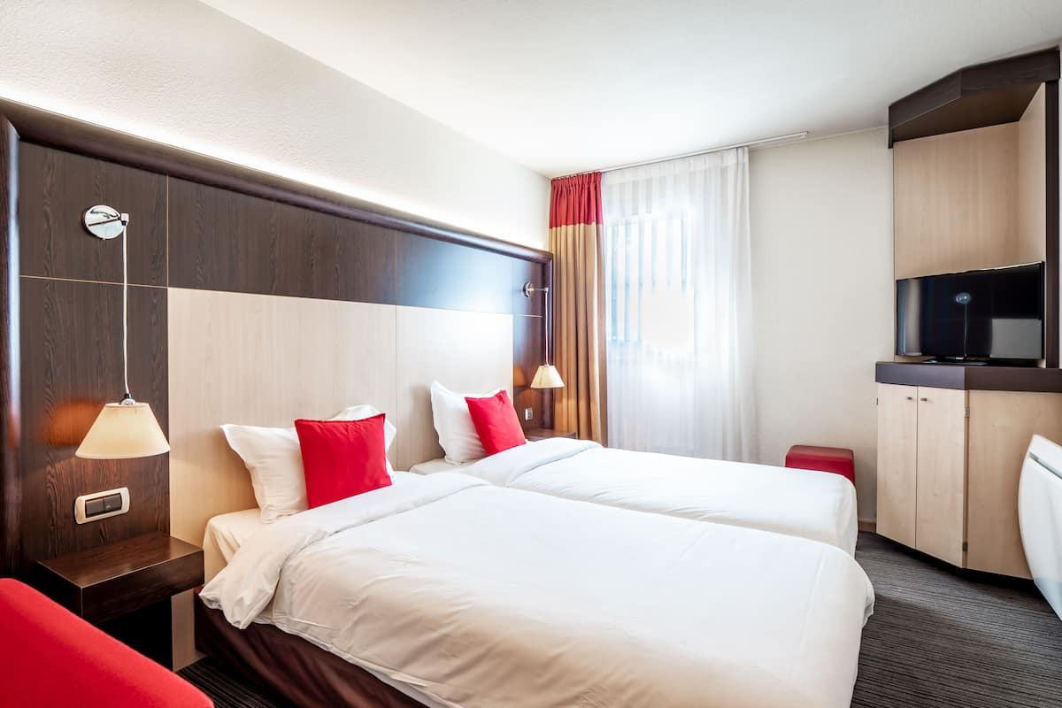 1 slaapkamer, luxe beddengoed, een minibar, een kluis op de kamer