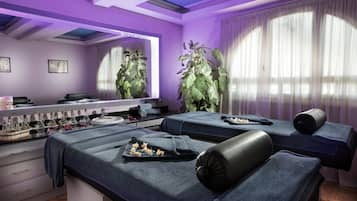 Bastu, ångbastu, turkiskt bad/hamam, kroppsbehandlingar och aromaterapi