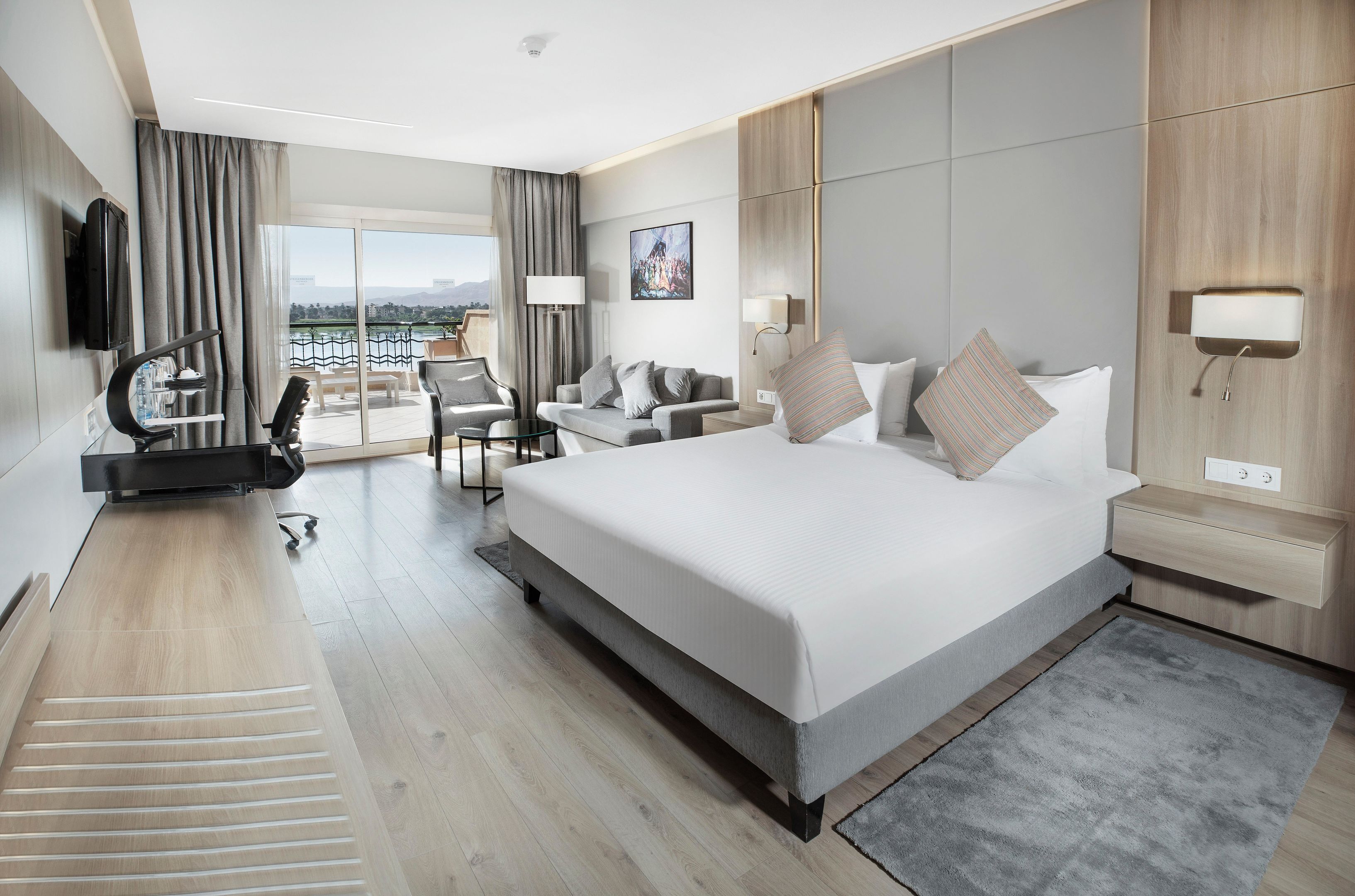 Executive-rum (Superior, Front Nile View) | Minibar, värdeförvaringsskåp på rummet och skrivbord