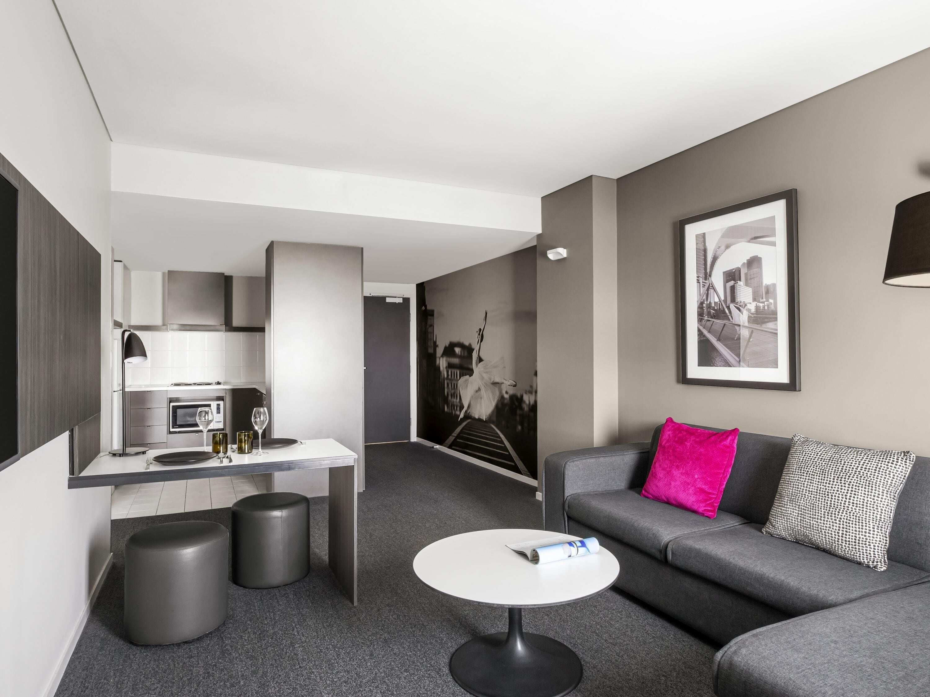 プレミアム アパートメント 1 ベッドルーム | セーフティボックス (室内)、デスク、ノートパソコン用作業スペース、遮光カーテン