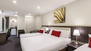 Family Double Room, Multiple Beds | In-room safe, iron/ironing board, free WiFi, bed sheets