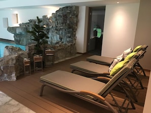 Sauna, body treatments, sports massages, facials
