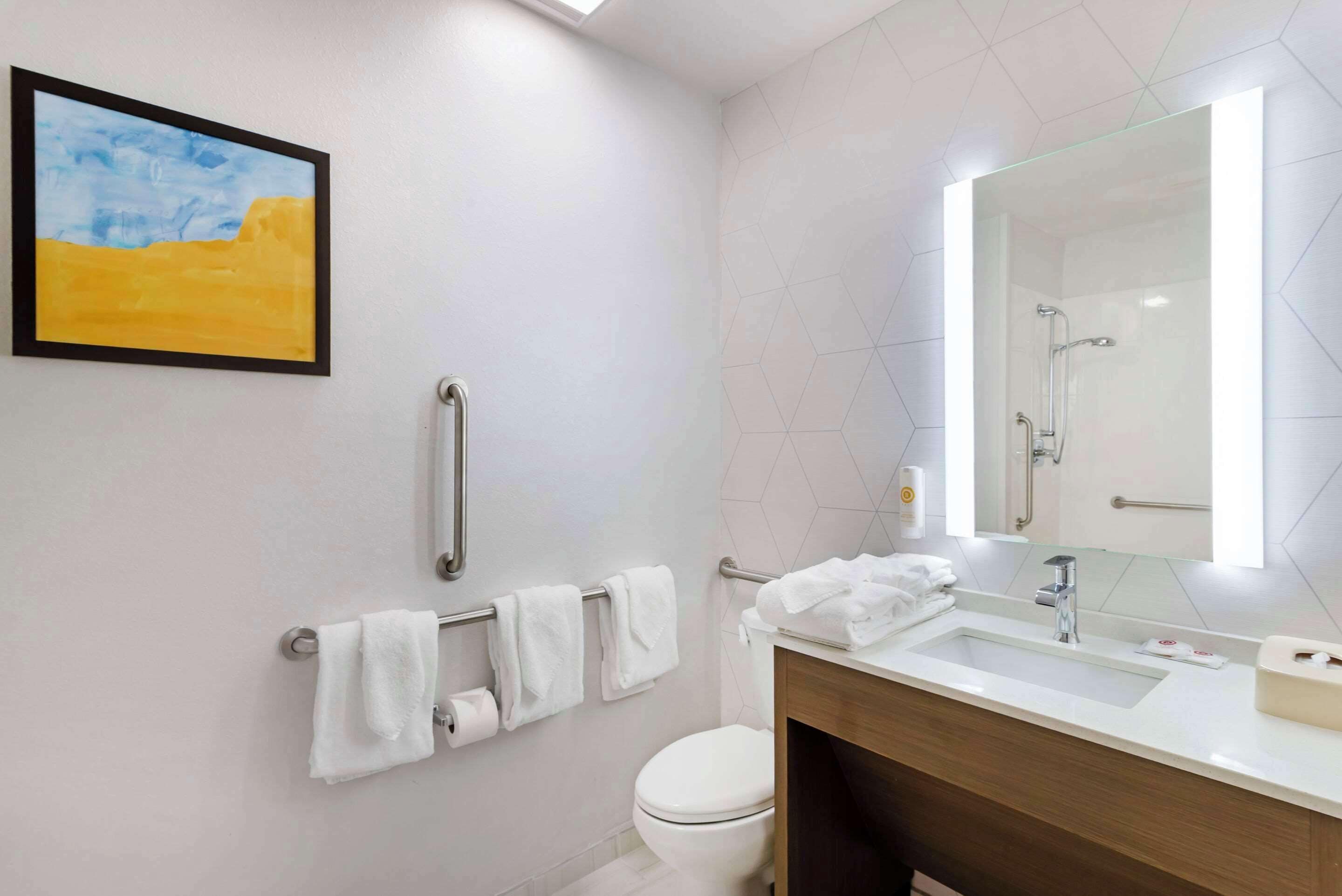 suite, 1 king bed, accessible, non smoking | desk, laptop workspace, blackout curtains, soundproofing