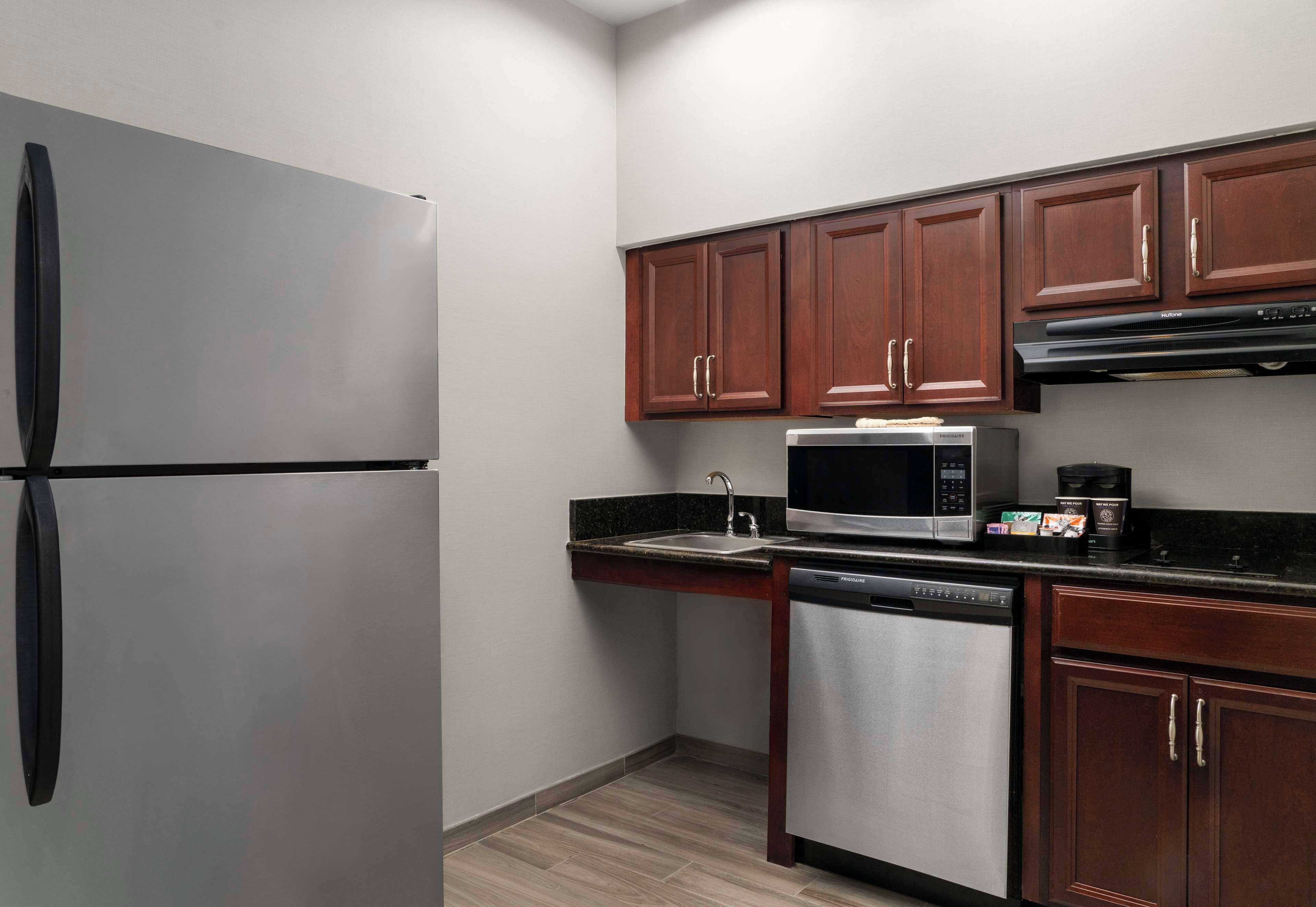 studio, 1 queen bed, accessible (mobility & hearing, roll-in shower) | private kitchen | fridge, microwave, stovetop, dishwasher