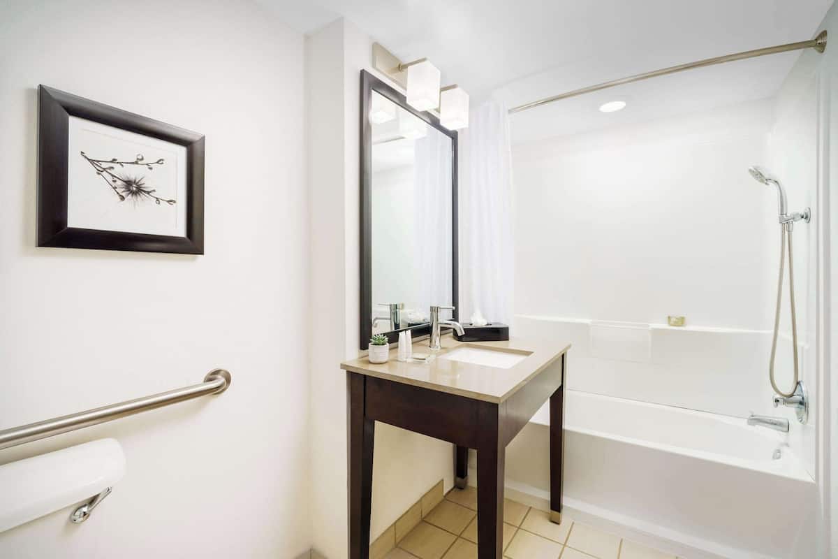 in-room safe, desk, laptop workspace, iron/ironing board