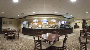 Free daily buffet breakfast