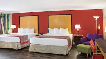 Deluxe Room, Multiple Beds, Non Smoking, Pool View | In-room safe, blackout curtains, soundproofing, iron/ironing board