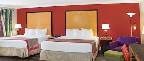Deluxe Room, Multiple Beds, Non Smoking, Pool View | In-room safe, blackout drapes, soundproofing, iron/ironing board