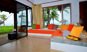 Luxury Villa, 3 Bedrooms, Beachfront | Down comforters, in-room safe