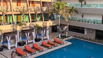 2 outdoor pools, pool umbrellas, sun loungers