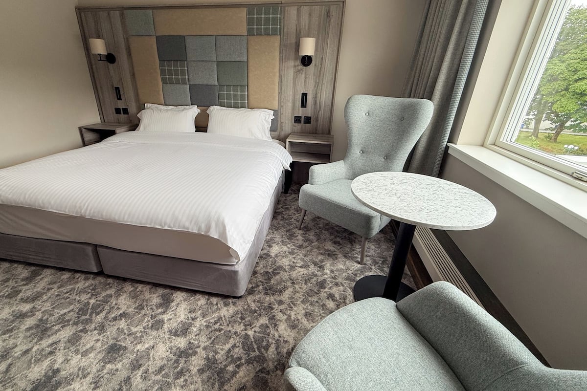 Desk, blackout drapes, iron/ironing board, free WiFi