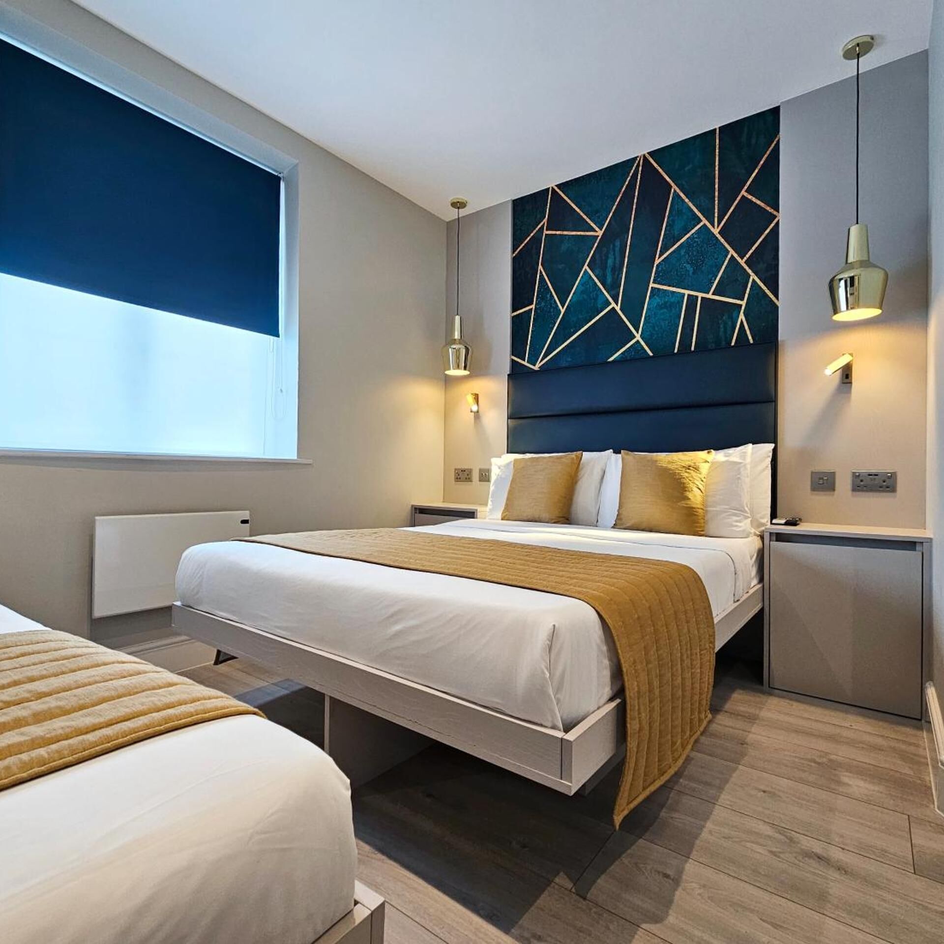 In-room safe, blackout curtains, soundproofing
