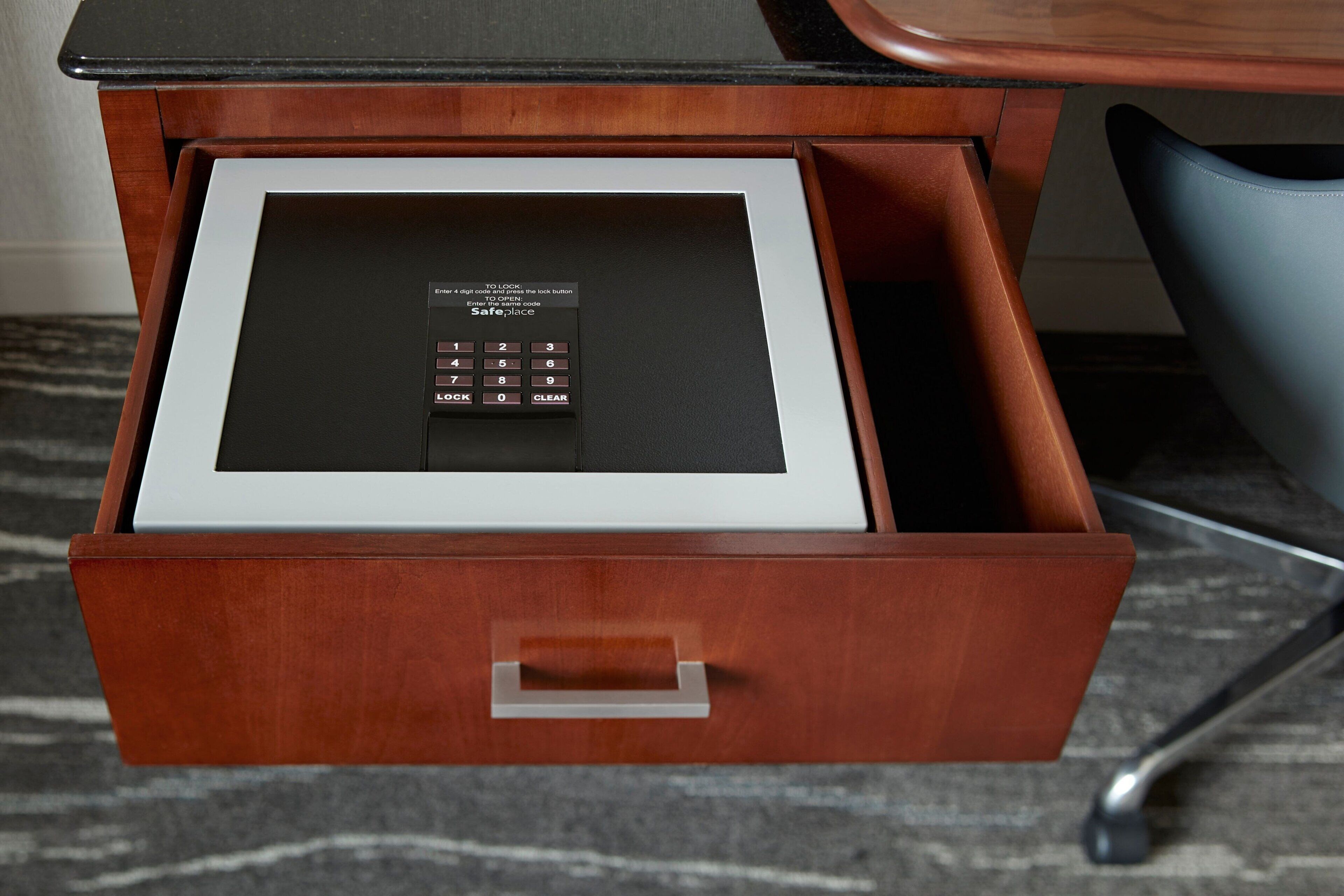 premium bedding, down duvets, pillow-top beds, desk