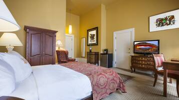 Premium bedding, down comforters, pillowtop beds, in-room safe