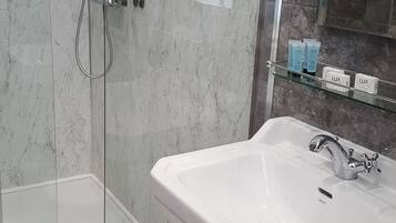 Free toiletries, hair dryer, towels