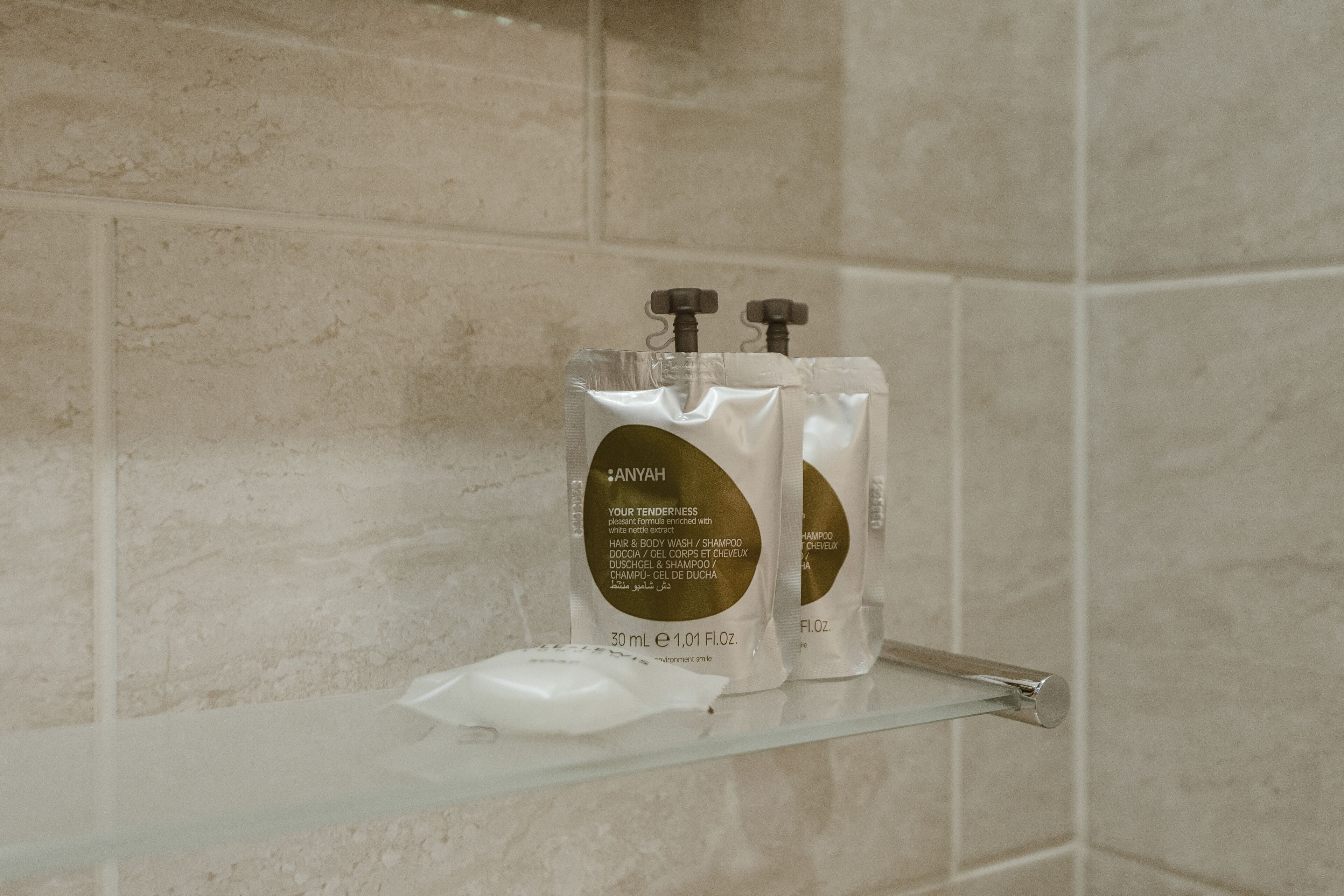 double room | bathroom | shower, hair dryer, towels