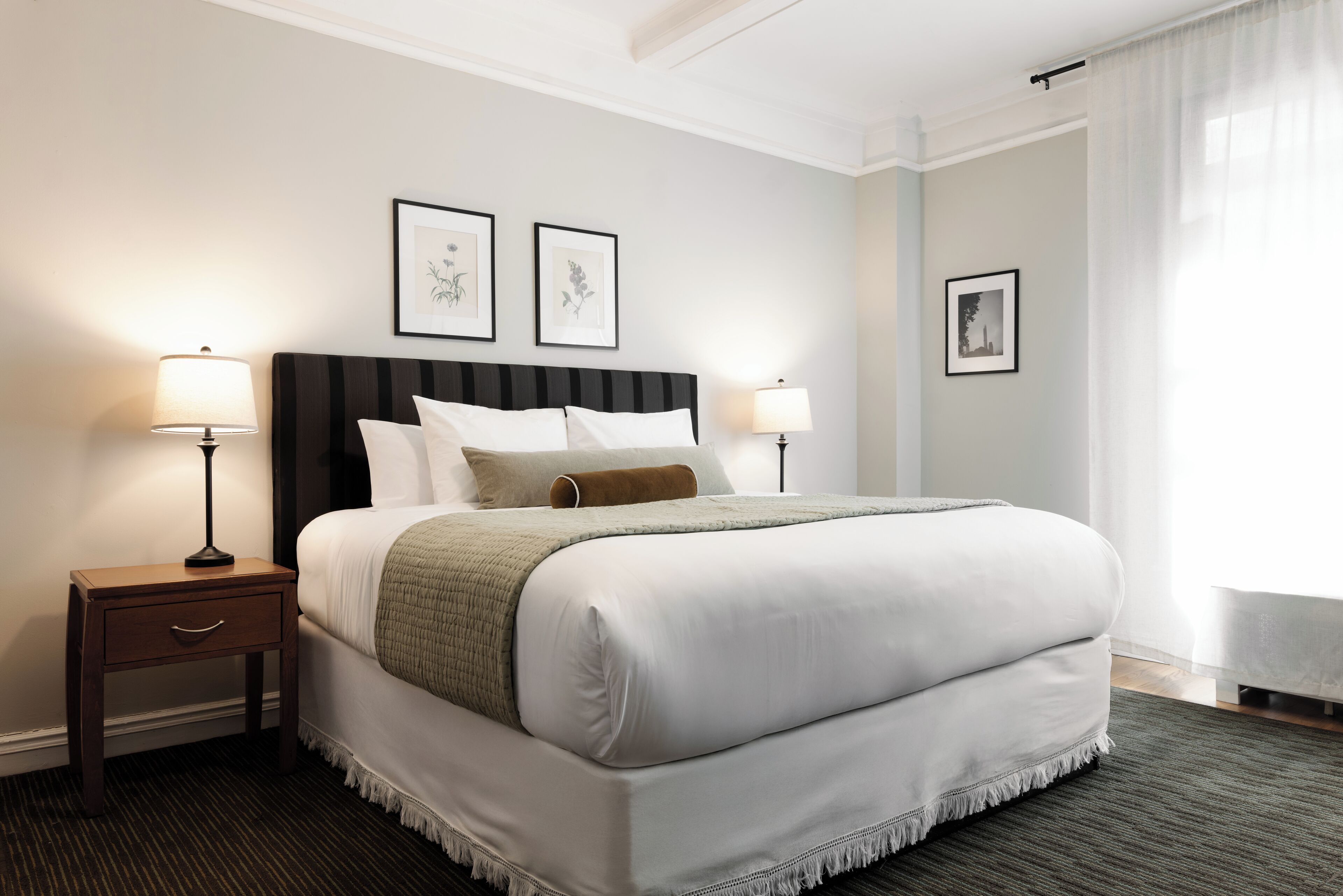 Egyptian cotton sheets, premium bedding, pillow-top beds, in-room safe