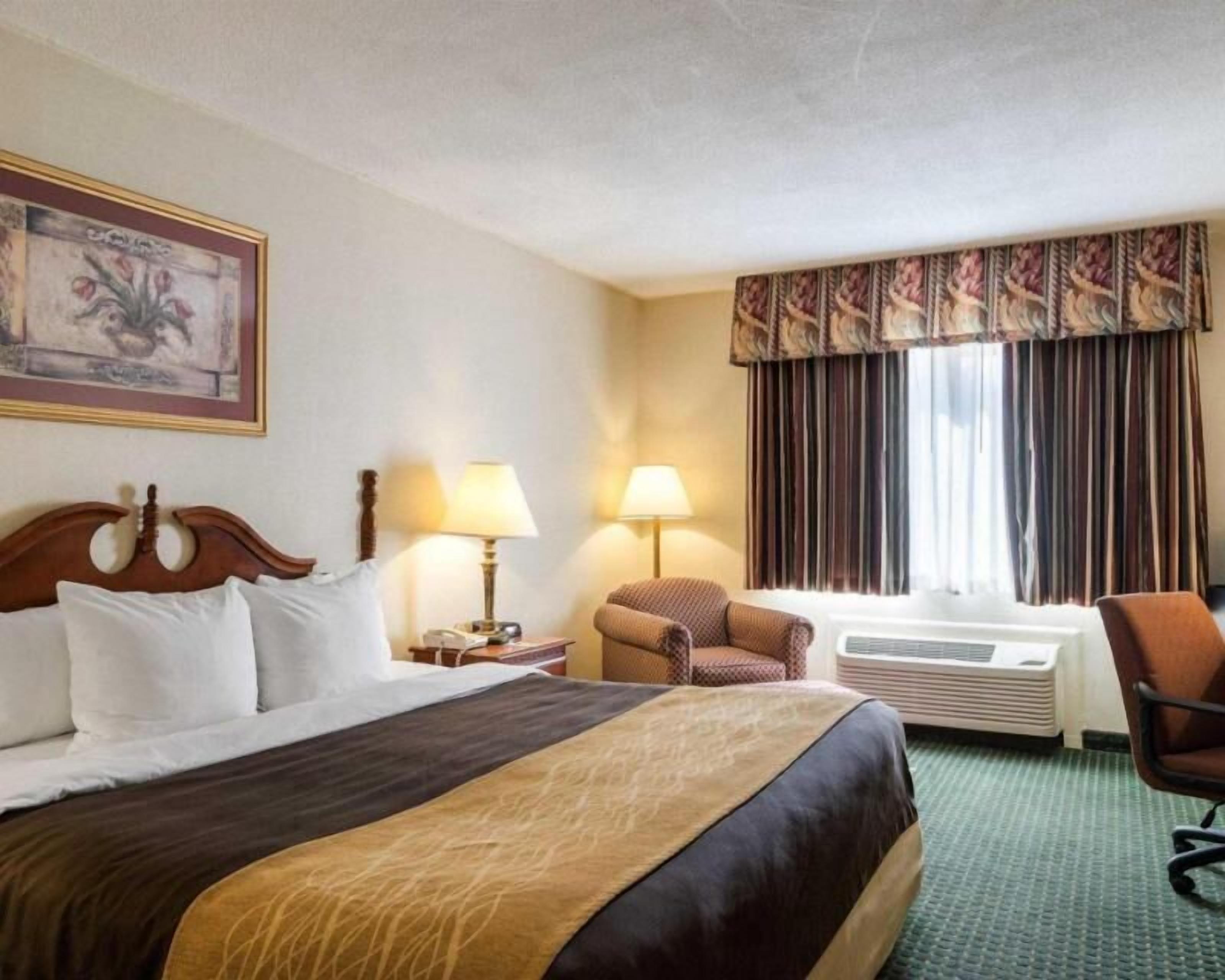 Premium bedding, down comforters, memory foam beds, desk