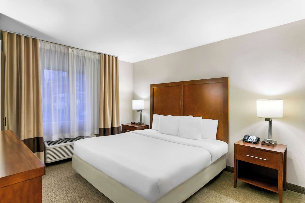 Room, 1 King Bed, Accessible, Non Smoking (Roll In Shower) | Premium bedding, down comforters, memory foam beds, desk