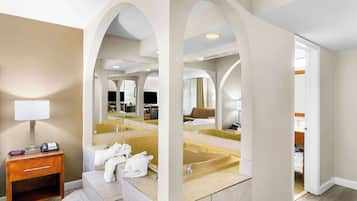 Premium bedding, down comforters, memory foam beds, desk