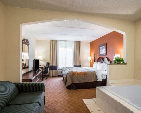Suite estándar, 1 cama King size, para no fumadores | 1 habitación, ropa de cama de alta calidad y muebles diferentes 