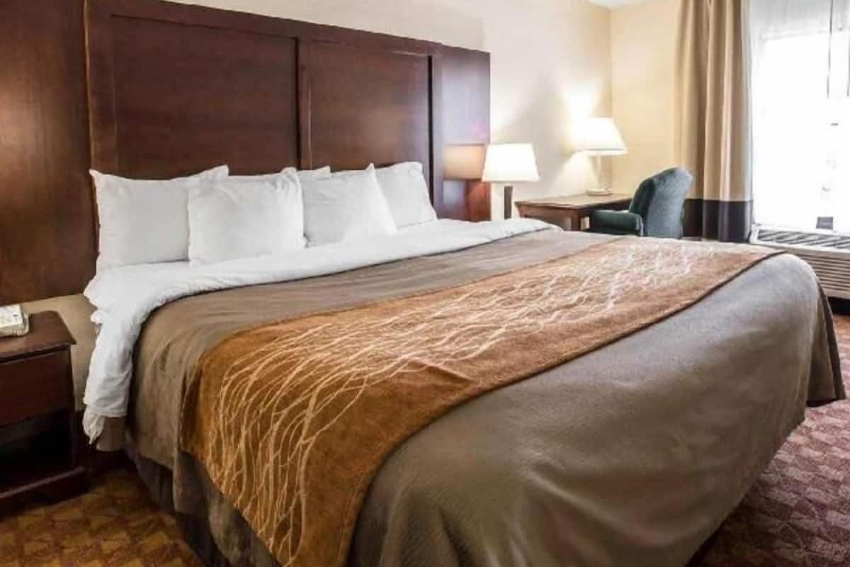 Premium bedding, individually furnished, desk, laptop workspace