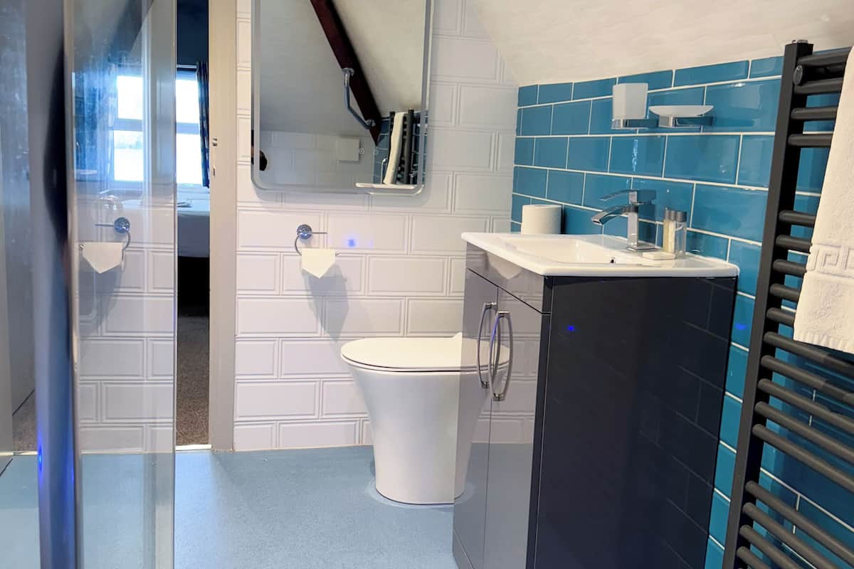 triple room | bathroom | shower, free toiletries, hair dryer, towels