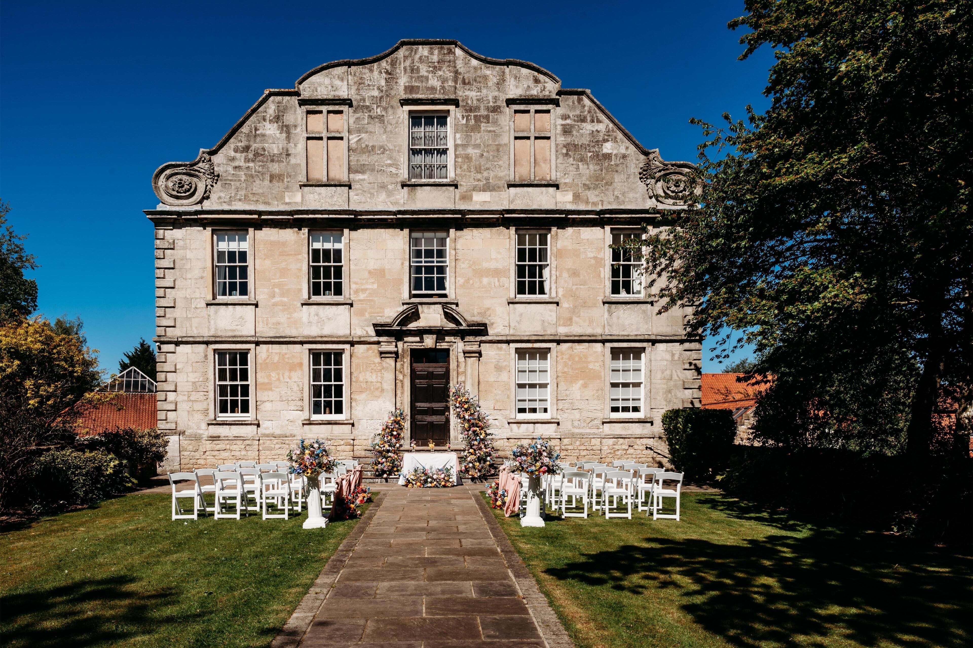 Outdoor wedding area