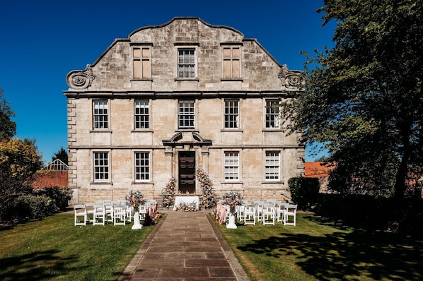 Outdoor wedding area
