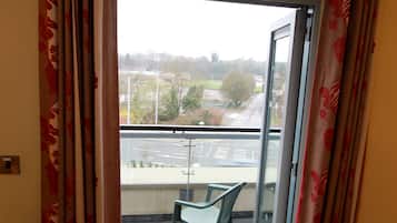 Desk, blackout curtains, soundproofing, iron/ironing board