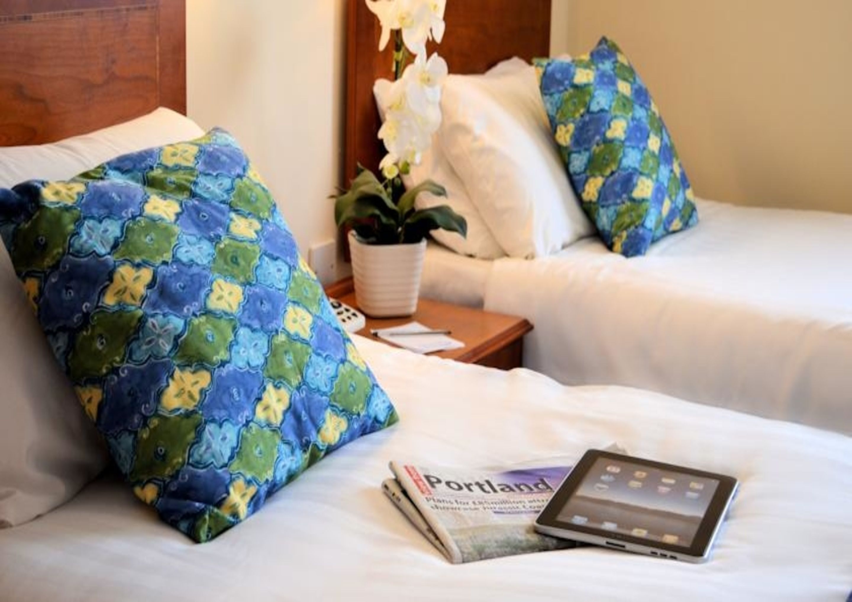 free toiletries, hair dryer, towels