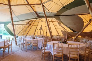 Outdoor wedding area