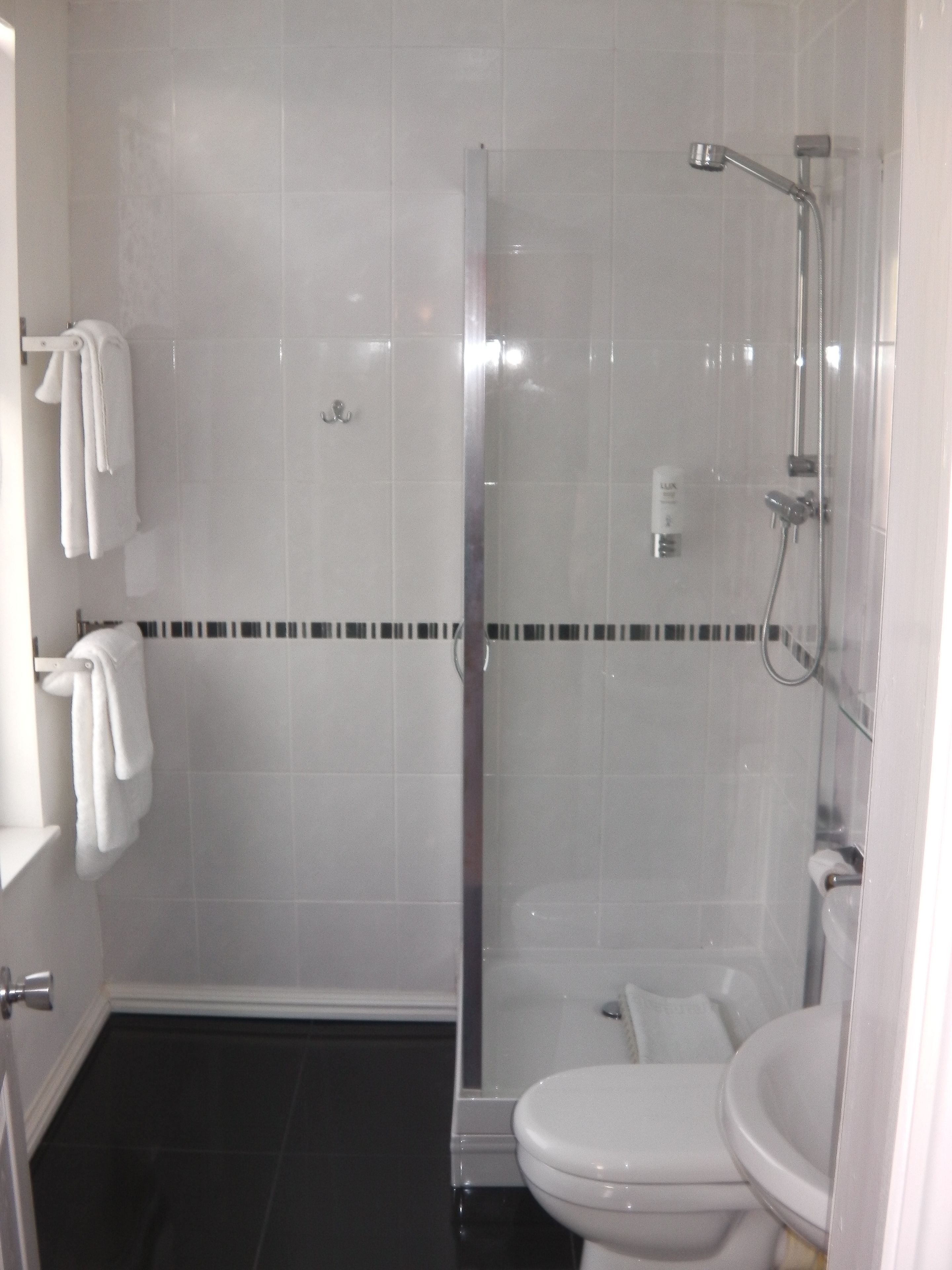 free toiletries, hair dryer, towels