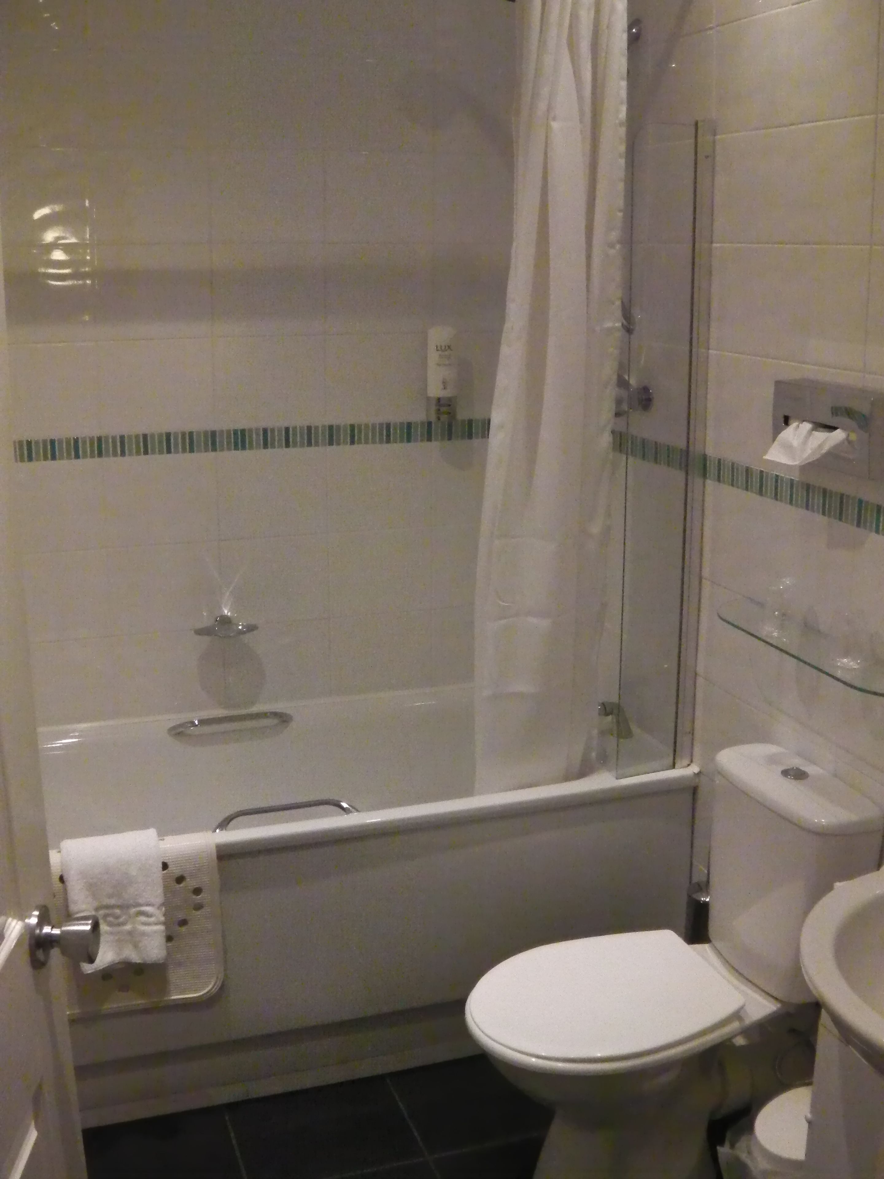 free toiletries, hair dryer, towels