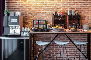 Daily buffet breakfast (EUR 23 per person)