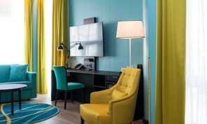 Premium bedding, minibar, in-room safe, desk