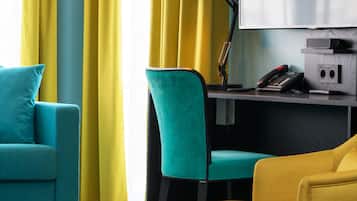 Premium bedding, minibar, in-room safe, desk