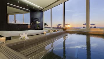 Couples treatment room(s), sauna, hot tub, steam room, body treatments