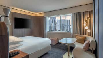 Room, 1 King Bed (Relaxation) | Living area | Flat-screen TV, pay movies