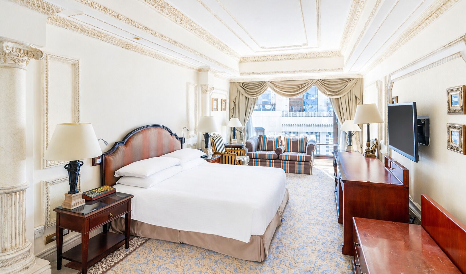 Suite, 2 habitaciones, vista a la ciudad | 1 habitación, sábanas de algodón egipcio y ropa de cama de alta calidad 