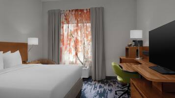 Premium bedding, pillowtop beds, desk, iron/ironing board