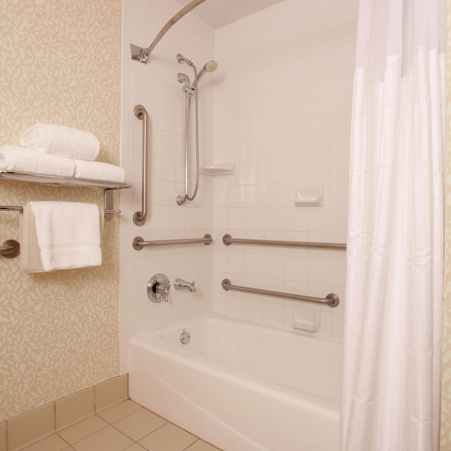 Bathroom | Bathtub, free toiletries, hair dryer, towels