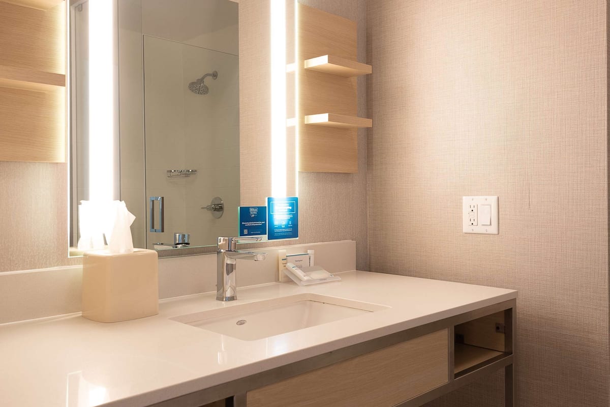 free toiletries, hair dryer, towels, soap