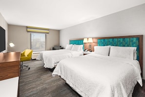 Chambre, 2 grands lits, non-fumeur | Literie hypoallergénique, lit avec matelas à plateau-coussin, bureau