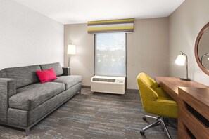 Hypo-allergenic bedding, pillow-top beds, desk, blackout curtains