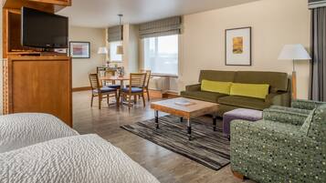 Premium bedding, down duvets, pillow-top beds, in-room safe